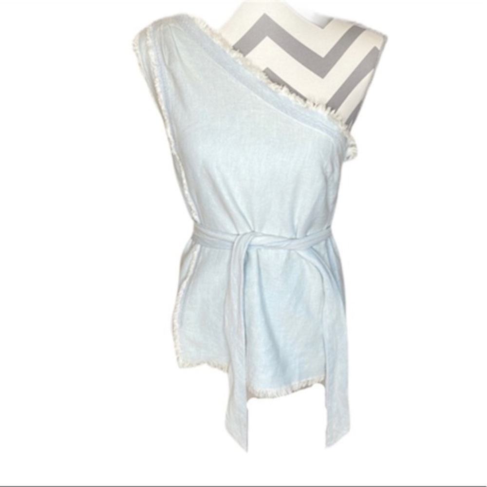 Paige 1 shoulder jean blouse